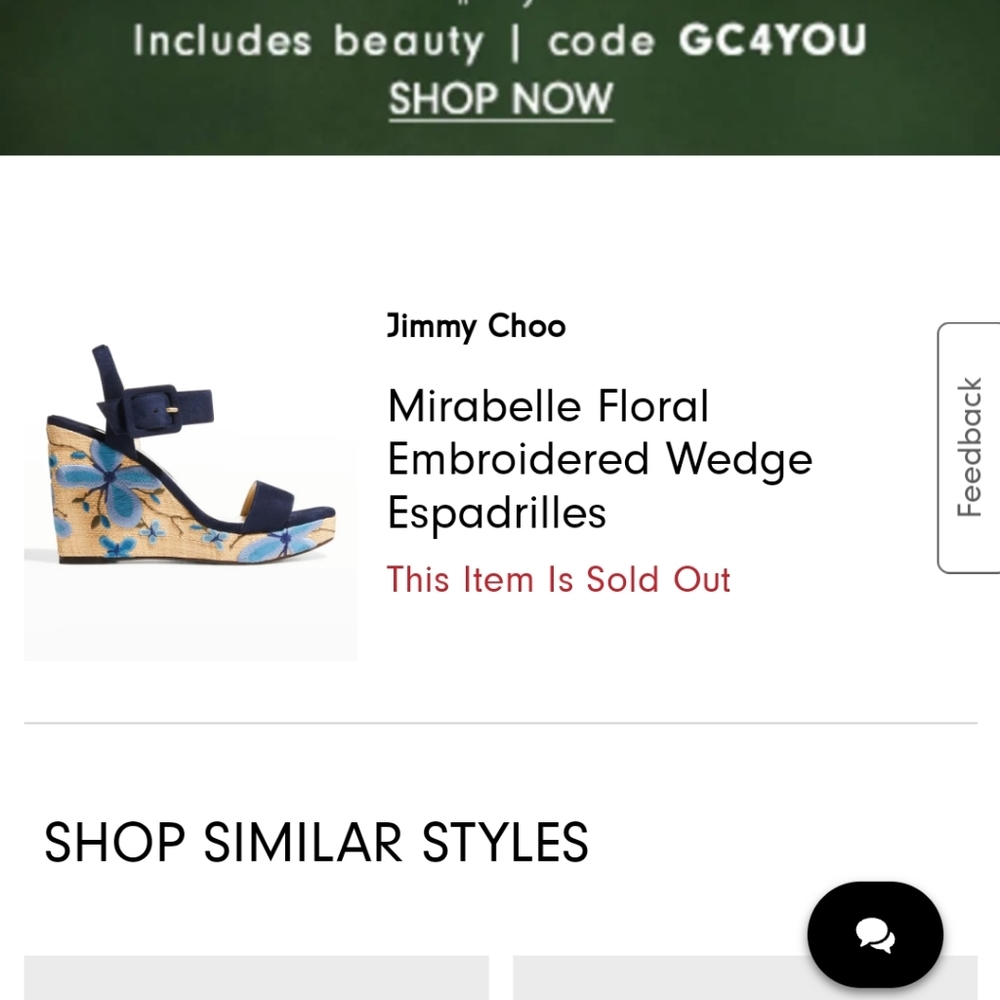 Jimmy Choo 40 wedges espedrile new with flowers design. - Picture 10 of 11